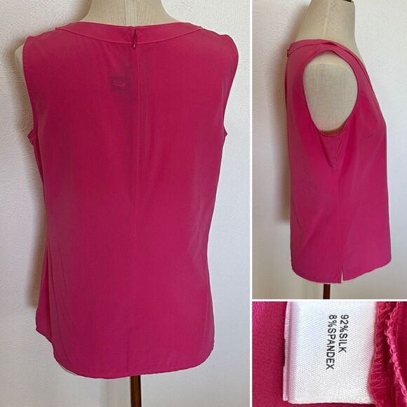St. John Vibrant Pink Silk Tank - Picture 3 of 3